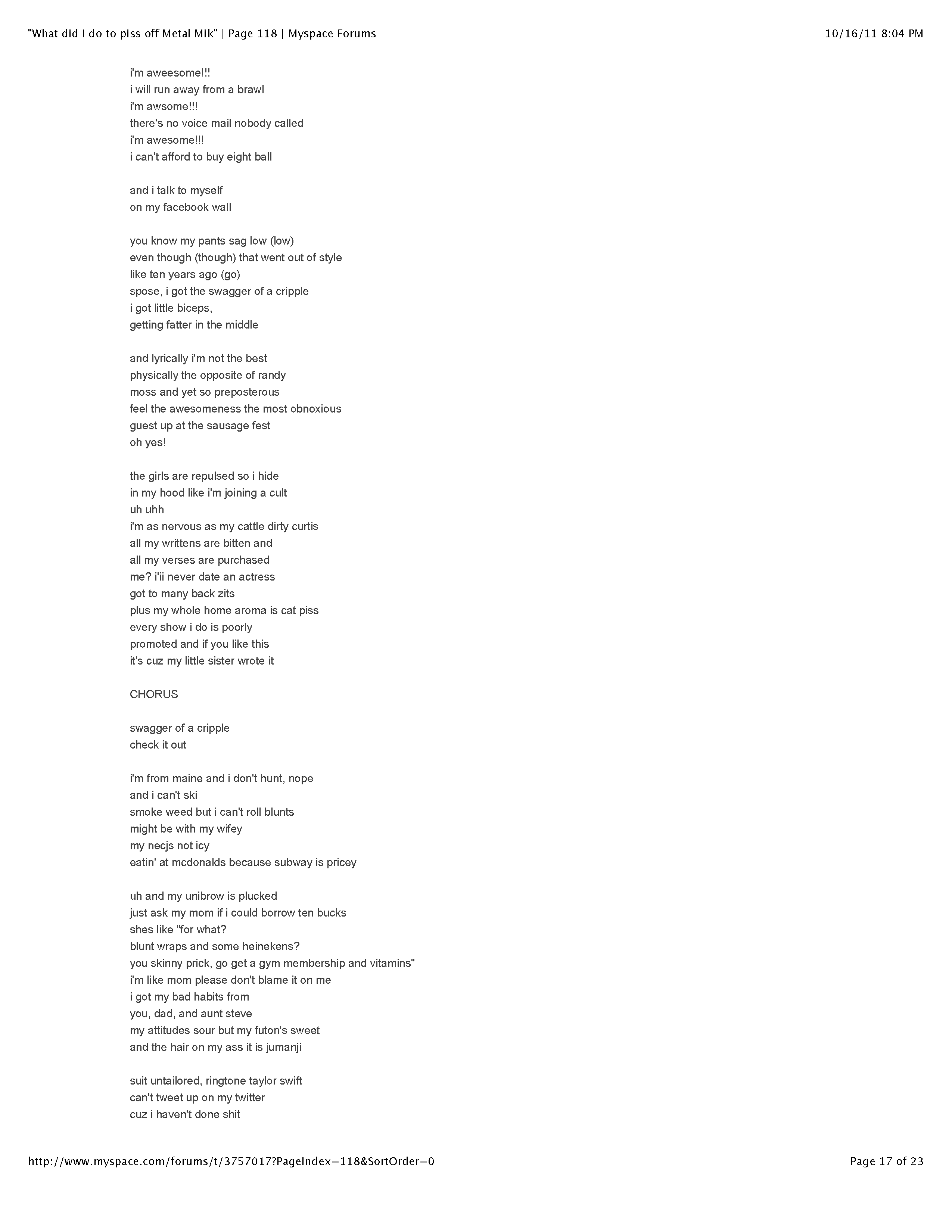 ./MySpace - 'What did I do to piss off Metal Mike' | Page 118 | Myspace Forums re Metal Mike Saunders_Page_17.png